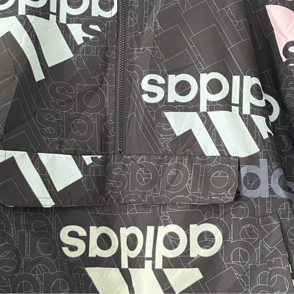 KIDS' WINDBREAKER POPOVER PULLOVER IN BLACK MULTI 7/8 - Picture 3 of 9